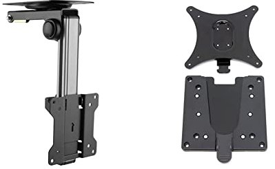 RICOO Monitor & TV Deckenhalterung für Fernseher 13-33 Zoll & Ergotron Quick Release Monitorhalterung für LCD schwarz 60-589-060