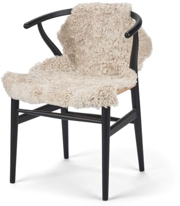 Nordic Sheep Lammfell Kurzhaar 90x60 cm | Lammfell Echt für das Sofa, den Stuhl oder rund um den Esstisch | Jedes Teppich ist EIN Unikat und von der Natur geschaffen | Farbe: Beige