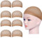 URAQT Wig Cap, 8 Stück Perücke Kappen Caps Haarnetz Nylon Set, Dehnbare Elastische Atmungsaktive Perückenkappe Unterziehhaube, Perückennetz 8 Neutral Nackt Beige