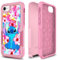 Case Town Kompatibel mit iPhone SE 2020, rosa Blumen, Cartoon-Muster, zweilagig, strapazierfähig, stoßfest, schützende Handyschutzhülle für iPhone 7 und iPhone 8