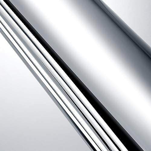 FunStick 30CM X 12M Pellicola a Specchio Fogli per Specchi Flessibili Adesivo Murale Specchi Autoadesivi DIY Adesivo in Plastica per Speccho Riflettente senza Vetro per Porte Muro Piastrelle Bagno
