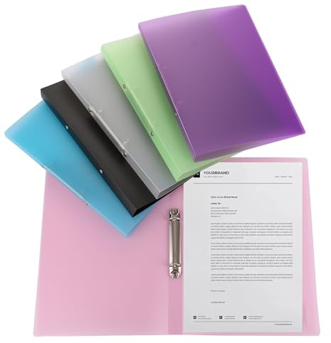 CYEER 12 Stück Ringordne DIN A4, 25mm Ringbuch im 12er Set 2 Ring Ringordner in 6 Farben Ringbuchmappen für Schulen und Büros(310x235x25MM)