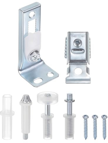 sourcing map Bifold Door Hardware Kit Include Top & Bottom Pivot, Bracket & Guide Wheel Bi-fold Closet Door Hardware Kit for Folding Pocket Door Accordion Door Barn Door