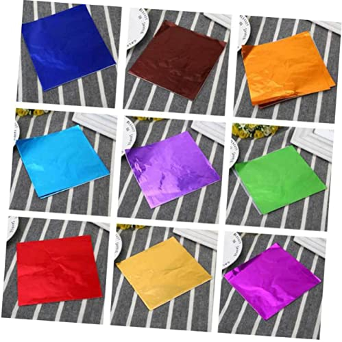 LIFKOME 900 Stück Schokoladenfolie Foliengeschenk Zinnfolienpapier Aluminiumfolie Verpackung Von Schokoladen-transferfolien Essbare Folie Bonbonpapier Für Schokolade Grün Tuo Cha Alufolie
