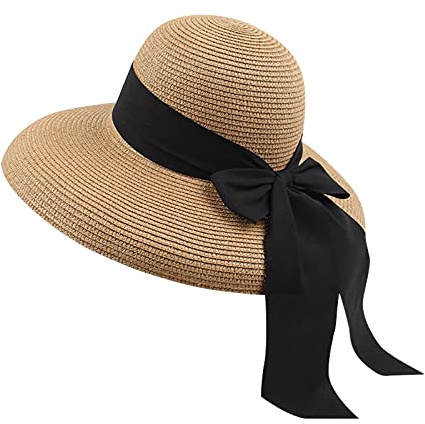 Damen Visor Cap Hut Mit Breiter Krempe Strohhut Damen Frauen Faltbarer Sonnenhut Floppy-Strohhut Mit Breiter Krempe - Eleganter Strohhut Damen Sommerhut Herren