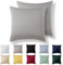 Alreya Kissenbezug 80 x 80 cm (2er Set) - Hellgrau - 100% Jersey Baumwolle - Kissenhülle für Kissen 80x80 cm, Jersey Kopfkissenbezüge, Superweicher Kissenbezüge 80x80 mit Reißverschluss