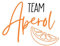 Bügelbild: Team Aperol zum Aufbügeln - JGA Bügelbild / 20 x 15 cm Karneval & Fasching - JGA - Mädelsabend - Geschenk