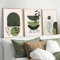PWAAHDC Beige Grün Wandbilder 3er Set – Boho Ästhetik Poster 40x50, Bilder für Wohnzimmer Modern und Schlafzimmer Aesthetic, Stilvolle Dekoration für Zuhause – Ohne Rahmen