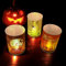 3 Stück Halloween Kürbis Laterne LED, Halloween Deko Tisch Kürbis Laterne, Halloween Tischdeko Windlicht, Halloween Deko Innen Herbst Dekoration Fledermaus Spinnennetz Herbstdeko Kerzen mit RGB Licht