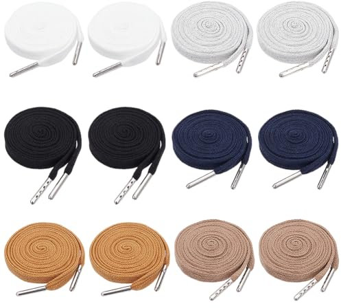 BENECREAT 12Pcs 6 Colors 16.8m Corset Lace Cord, 8mm Polycotton Drawstring Cords Corset Waist Belt Lace-up Tied for Garment Accessories Sports Pants Sweatpants Sweater