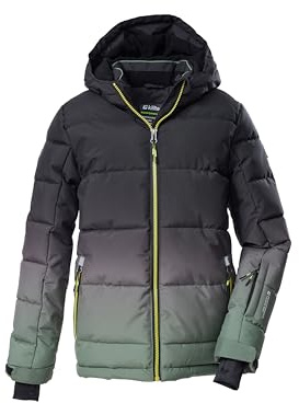 killtec Jungen Skijacke/Ski-Steppjacke mit Kapuze und Schneefang KSW 382 BYS SKI QLTD JCKT, oliv, 176, 42453-000