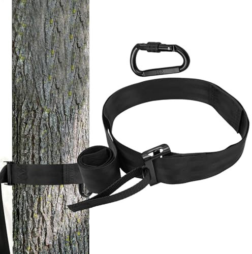 Umiocns Tree Stand Hunting Harness | Quick-Connect Climbing Tree Stand Hunting Harness Belt with Safety Carabiner - Quick Connect Hunting Tree Strap for Outdoor Hunting