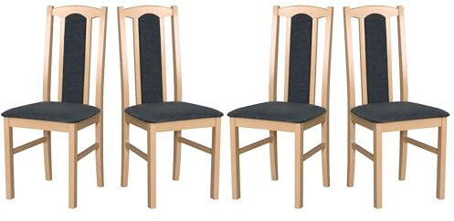 LeafDesign Esszimmerstühle Holz - Esszimmerstuhl 120 kg - Stuhl Buche Massiv - Stühle Esszimmer 4er Set - Holzstuhl - Esstischstühle - Küchenstühle 4er Set- Made in EU