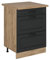 Vicco Küchenunterschrank R-Line, Anthrazit Landhaus, 60 cm mit Schubladen, AP Eiche