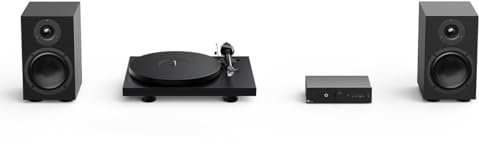 Pro-Ject Colourful Audio System 2, True Analogue HiFi Stereo System, All-In-One Hi-Fi Set including Debut EVO 2 Turntable, MaiA S3 Integrated Amplifier, and Speaker Box 5 S2 (Satin Black)