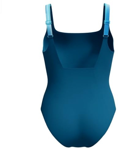 Speedo SPDSCU CNTR Eclipse Badeanzug Damen mit verstellbaren Trägern, Farbe:Blau, Größe:42