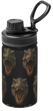 Vakuum-Wasserflasche aus Edelstahl, Tyrannosaurus, Rex, Dinosaurier, leicht, Sportflasche, 340 ml