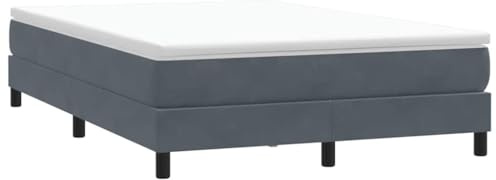YuuSsea Boxspringbett Rahmen Dunkelgrau 160x210 cm Samtstoff, Polsterbett ohne Matratze, Schlafzimmer Möbel, stabile Holzkonstruktion für erholsamen Schlaf