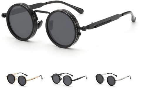 Windsky Flexvision Adjustable Sunglasses 9 Gear Brightness Adjust Black Sunglasses Lightweight Durable Scratch Resistant for Daily Outdoor Driving (Black)