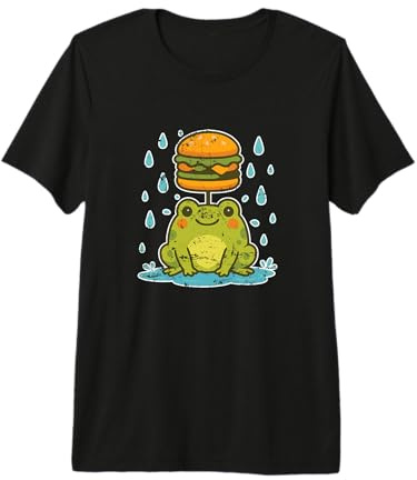 Dibujos Animados de Paraguas de Hamburguesa Camiseta Premium