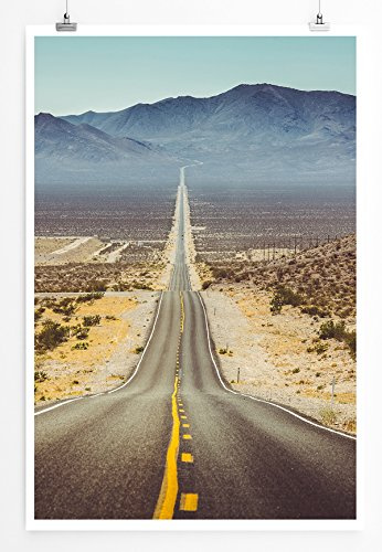 Eau Zone Bilder - Landschaft Natur – Route 66 im Sommer- Leinwand Kunstdrucke Wandbilder aus Deutschland