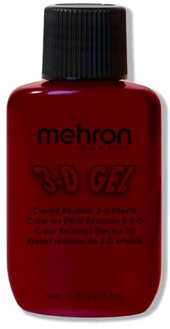 Mehron Make-up 3-D Gel | Gelatine-Special-FX-Make-up | Halloween-FX-Make-up & Narbengel | Kunsthaut für Bühne, Film, Theater, Cosplay und Halloween (15 ml, Blood Red)
