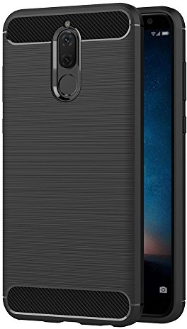 AICEK Compatibile con Huawei Mate 10 Lite Cover, Protettiva Silicone Custodia Bumper Case Molle di Sottile Antiurto Nero