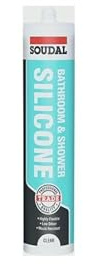 Soudal Solvent free Bath Shower Silicone 300ml (Brilliant White)
