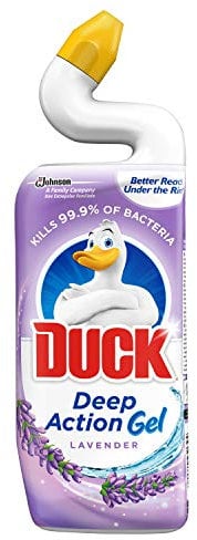 Duck Deep Action Gel Toilet Cleaner Liquid, Removes Limescale, Long Lasting Fragrance, Lavender, 750 ml