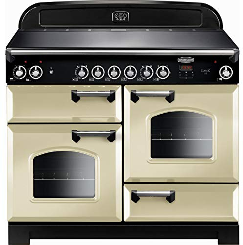 Rangemaster Classic CLA110ECCR/C 110cm Electric Range Cooker with Ceramic Hob - Cream/Chrome - A/A Rated