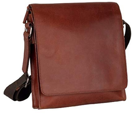 Leonhard Heyden Leder Umhängetasche Dakota Messenger Bag Chestnut braun