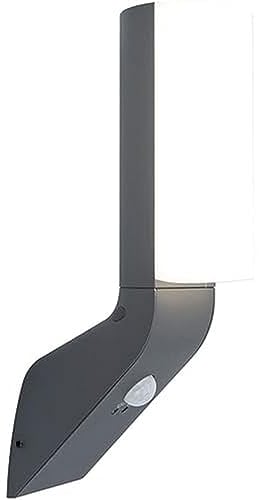 LUTEC LED-Außenwandleuchte BATI,moderne Wandleuchte aus Aluminium in Anthrazit,Außenlampe m.Bewegungsmelder, 14 Watt,4000 Kelvin,Wandlampe…