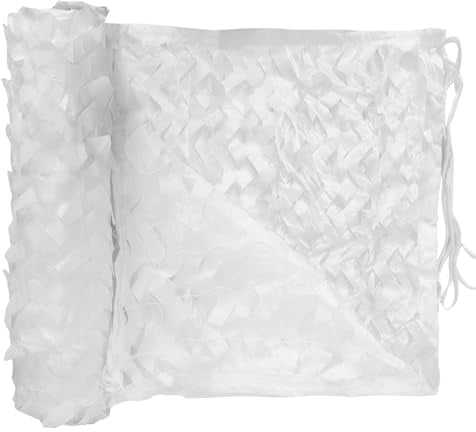 LOOGU Tarnnetz Sonnenschutz Camouflage Netz Sichtschutz für Camping Freizeit Garten Jagd White 2x3m