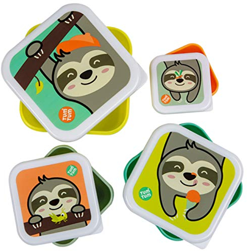 TUM Lunch Box Enfant Emboîtables, Boîtes Repas Enfant, sans BPA Stanley le Paresseux
