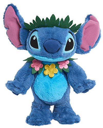 disney Peluche dansante Stitch de 35,6 cm de Haut, « Lilo & Stitch » de, Animaux en Peluche musicaux, Extra-terrestres, Bleus