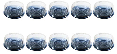 Cabilock 10PCS Transparent Birthday Cake Boxes Plastic Round Cake Carrier Holder Storage Case with Cover for Fruit Pastries Cake