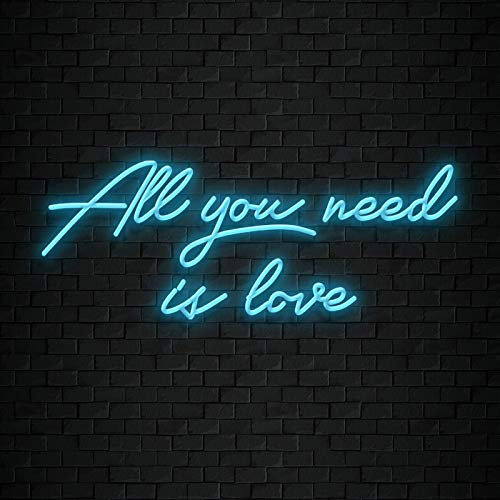 All You Need Is Love Neon Sign Sign Decorative Living Room Wedding Gift Love Dimensions: 100 x 38 cm
