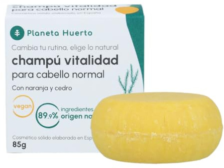 Festes Shampoo, normales Haar, Orange und Zeder, Planet, Gemüsegarten, 85 g