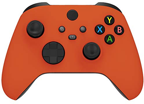eXtremeRate Carcasa para Xbox Series X S Mando Accesorios Protector Placa Frontal Funda Delantera Reemplazo Kit Cubierta Cover Shell para Xbox Series S X Control-No Incluye Mando(Naranja)