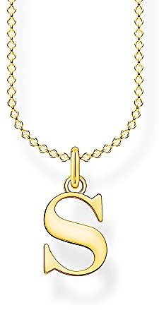 THOMAS SABO Halskette Buchstabe S vergoldetes Silber KE2028-413-39
