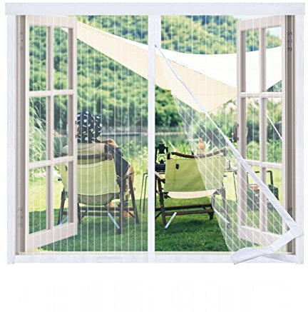 Zanzariera Magnetica per Finestre Premium,125x150cm Zanzariera Magnetica Finestra,Autoadesiva Traspirante,Totalmente Magnetica, Chiusura Automatica