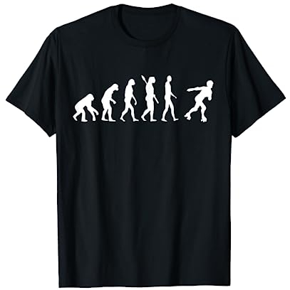 Rollschuh Fahrer Evolution Roller Skating Inline Skates T-Shirt