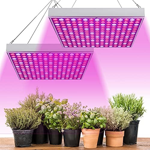 Lospitch 2X45W LED Pflanzenlampe, 225 Rot&Blau LEDs Grow Lampe, Vollspektrum Pflanzenlicht für Hydroponic, Indoor Seeding Veg Flower, Grow Tent und Greenhouse