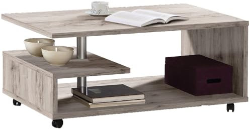 Newroom Couchtisch Sandeiche Wohnzimmertisch Modern - 105x45,6x60 cm (BxHxT) - Sofatisch Ablagetisch Tisch - [Brisa.one] Wohnzimmer Wohnstube Büro