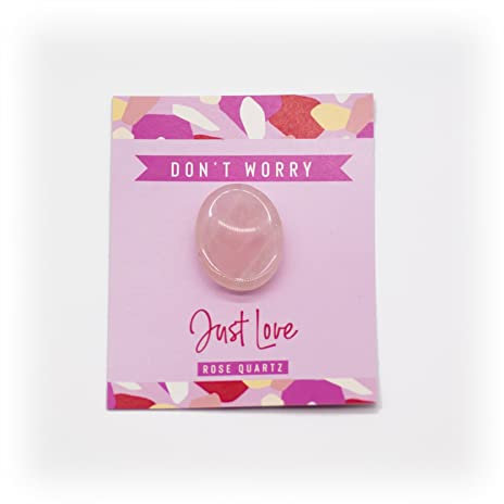 Rose Quartz Stress Relief Love Thumb Worry Stone Healing Crystals Gift Birthday Anniversary Stocking Filler