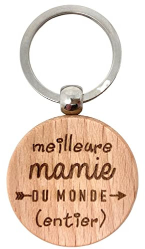 Ernestine - Porte-clés Mamie je t'aime - cadeau fête des grands-mères et fête des mères - porte clefs personnalisable famille - cadeau femme anniversaire Noël naissance