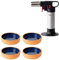 Mastrad - Coffret Crèmes Brûlées - 1 Chalumeau De Cuisine & 4 Ramequins - Caraméliser Vos Crèmes Brûlées Maison - Chalumeau Expert - Résultat Professionnel - Ramequins En Terre Cuite