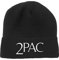 Tupac 2PAC Mütze Beanie Logo Nue offiziell Schwarz Unisex One Size