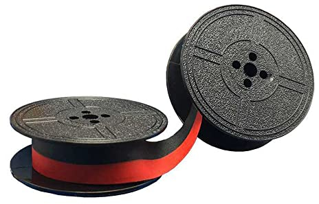 FAYETTE 1 Packung Schreibmaschinen Farbband Doppel Spule Schreibmaschinen Farbband Rot und Schwarz Doppelspule Ersatzpackung für die Meisten Schreibmaschinen