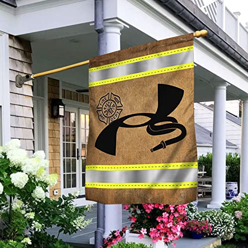 Feuerwehr-Flagge, einfache und einzigartige doppelseitige Hausdekoration, 70 cm x 102 cm